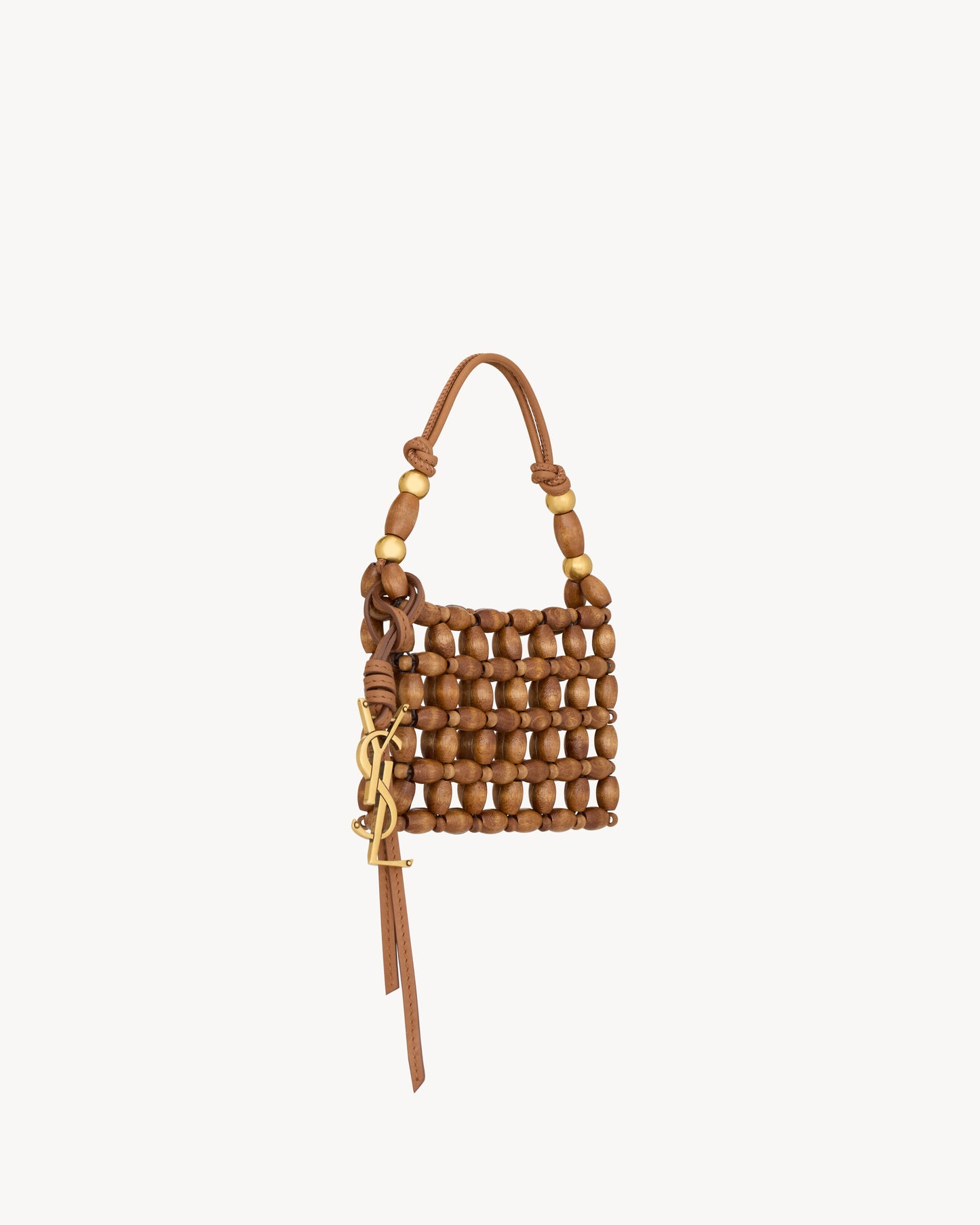 Micro EVENING bag in wood beads