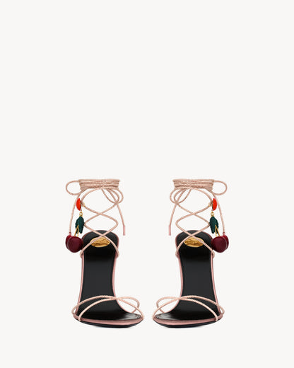 MON CHÉRI sandals in suede and rhinestones