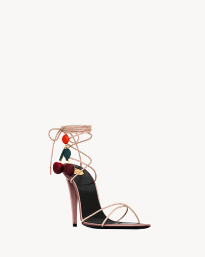 MON CHÉRI sandals in suede and rhinestones