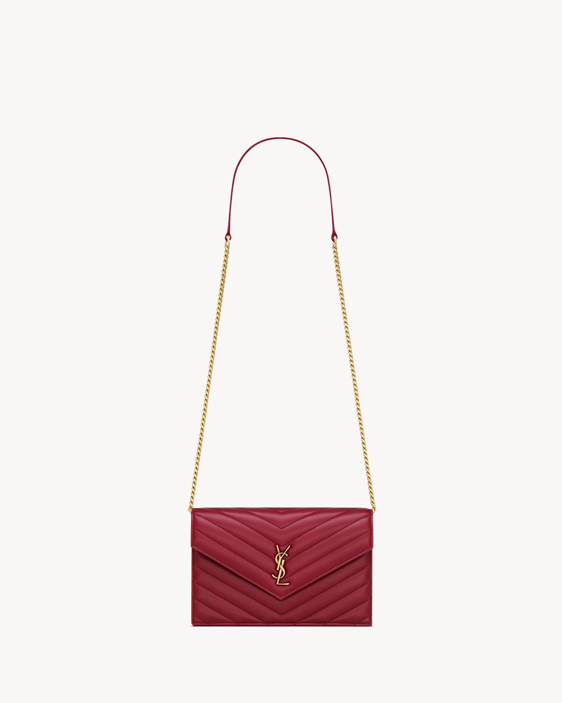 CASSANDRE envelope chain wallet in lambskin