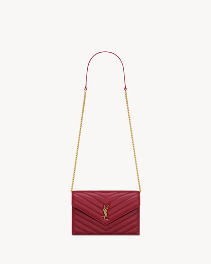 CASSANDRE envelope chain wallet in lambskin