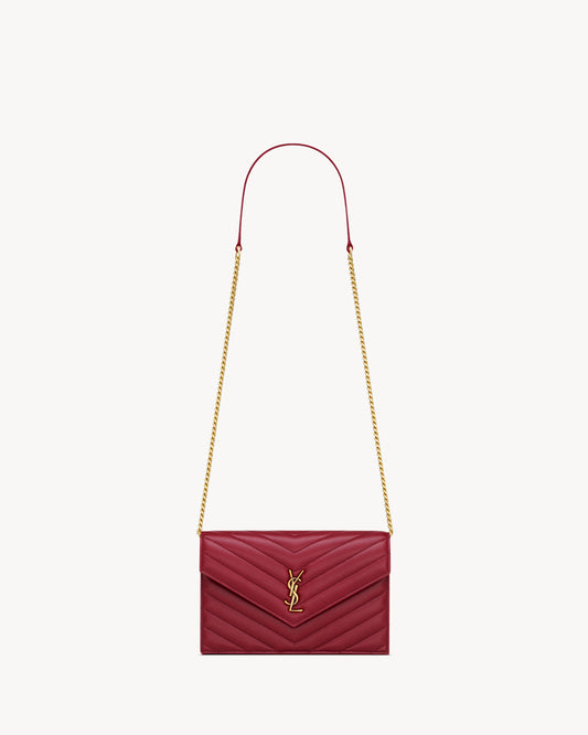 CASSANDRE envelope chain wallet in lambskin