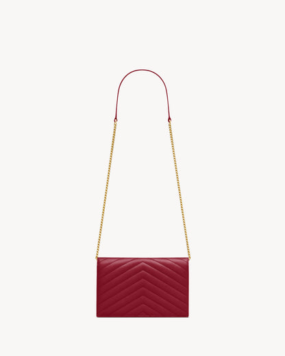 CASSANDRE envelope chain wallet in lambskin