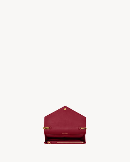 CASSANDRE envelope chain wallet in lambskin