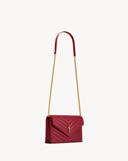 CASSANDRE envelope chain wallet in lambskin