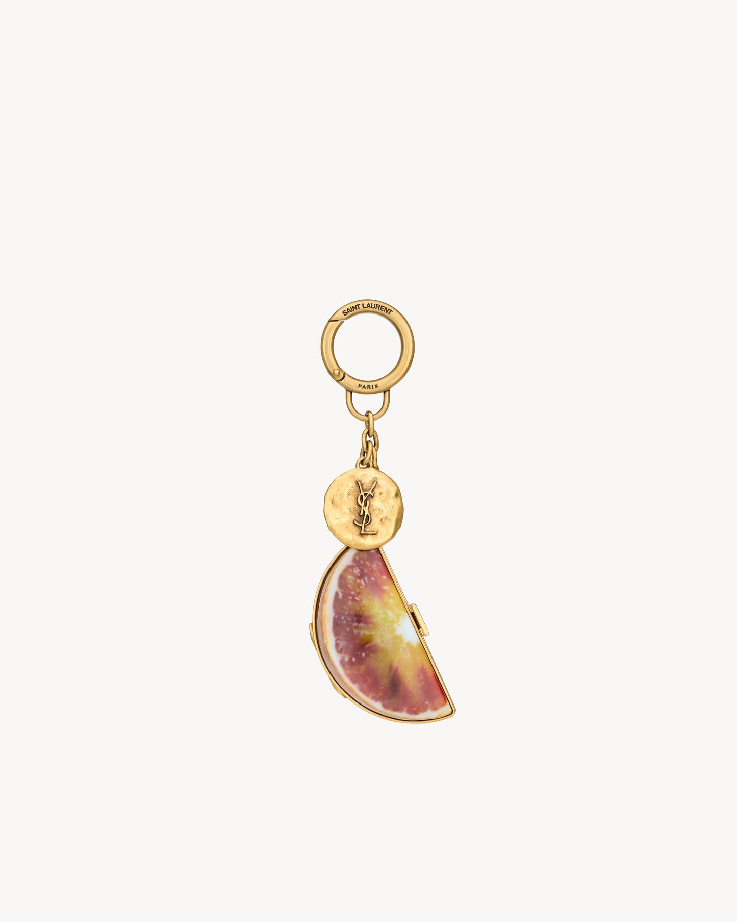 orange keyring in resin