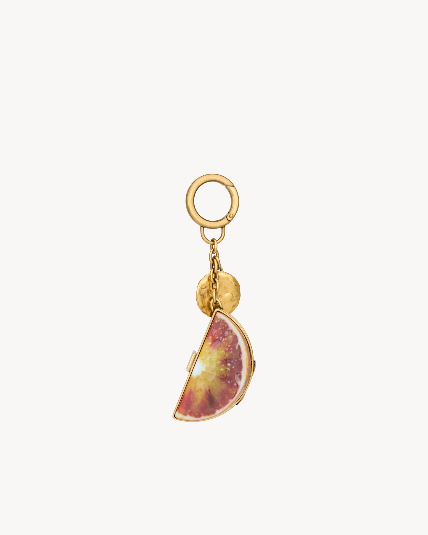 orange keyring in resin