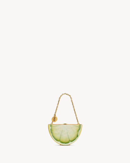 EVENING mini lemon clutch in resin
