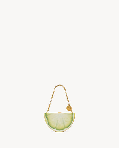 EVENING mini lemon clutch in resin