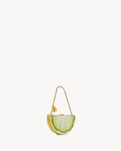 EVENING mini lemon clutch in resin