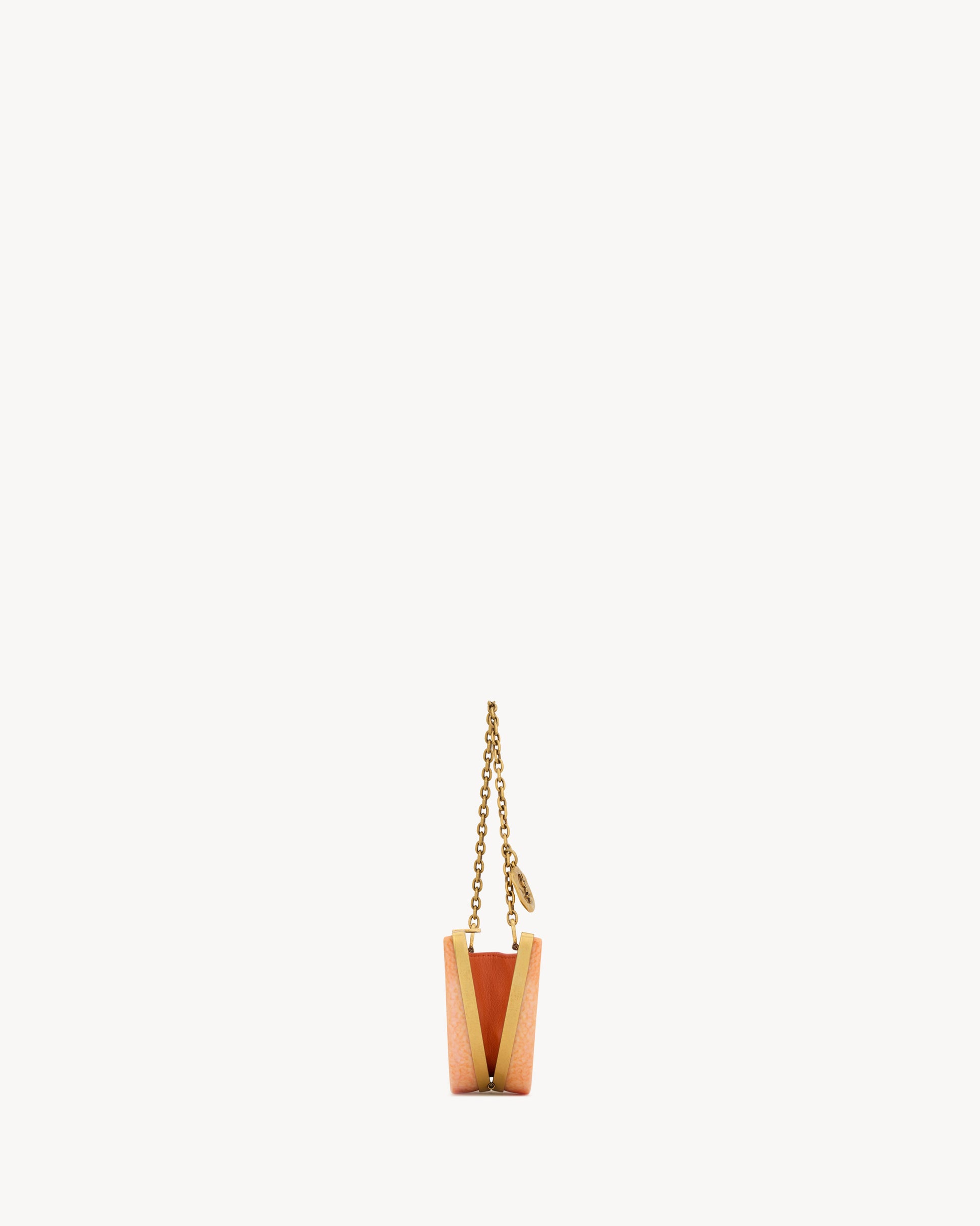 EVENING mini orange clutch in resin