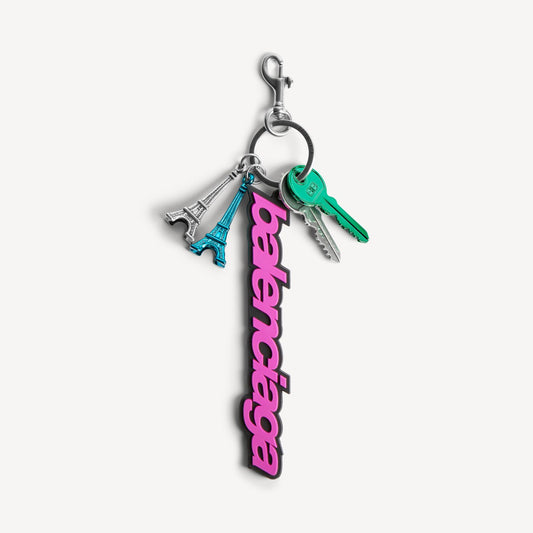 Biker balenciaga charm/keychain