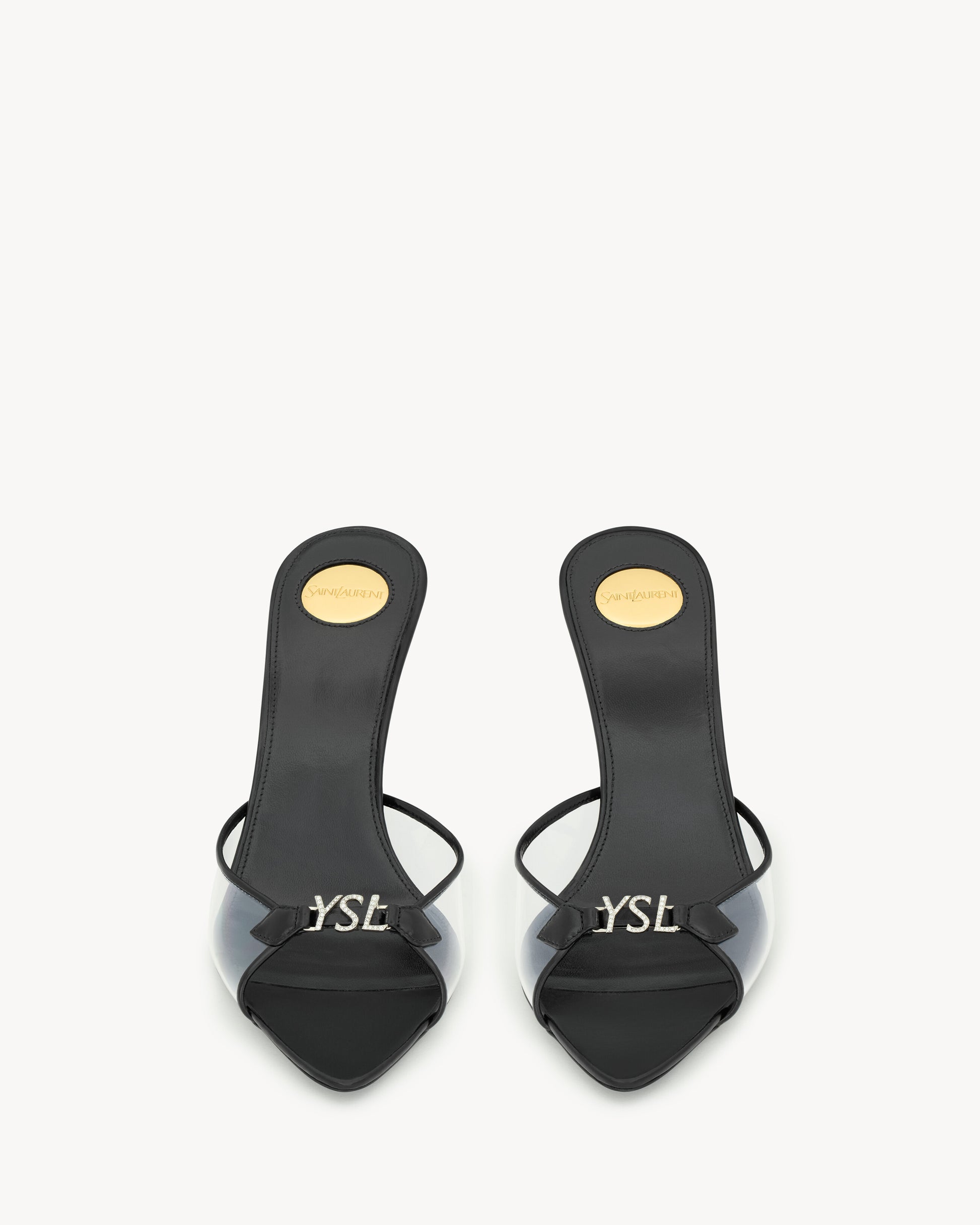 JERRY mules in TPU and rhinestones