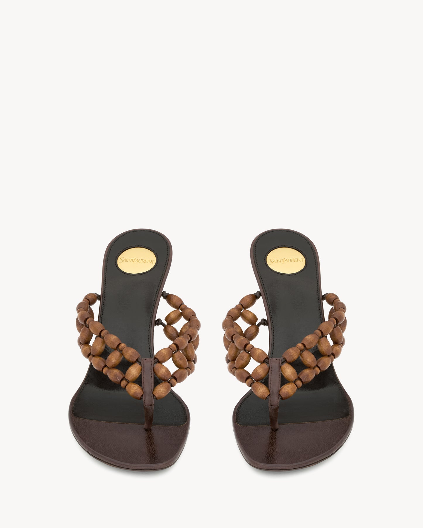 ZINA sandals in wooden beads