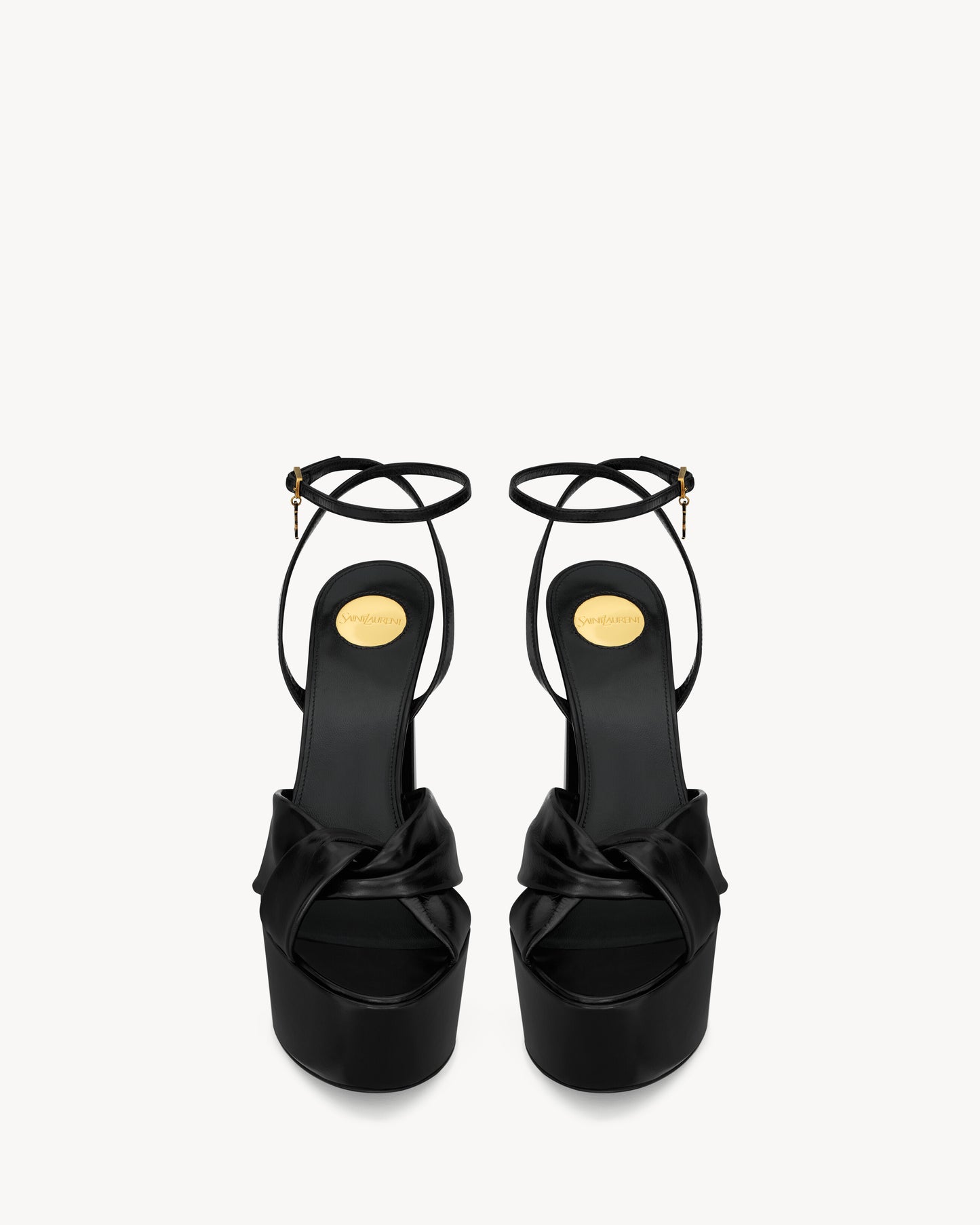 FRANCIANE platform sandals in smooth leather