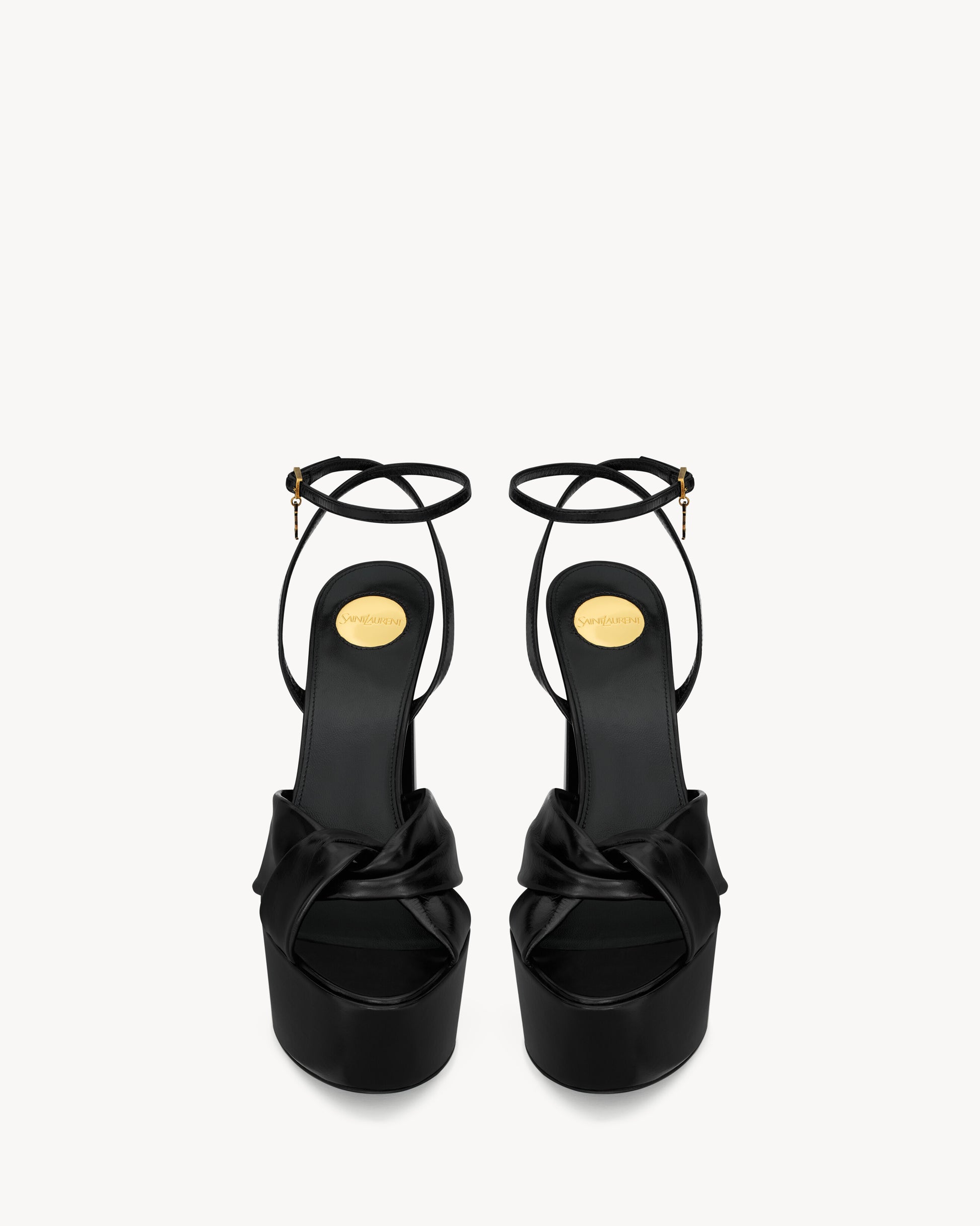 FRANCIANE platform sandals in smooth leather