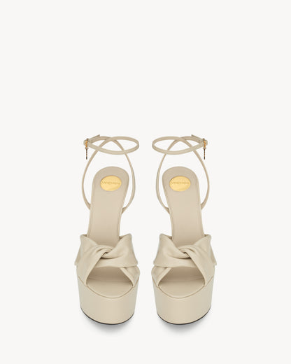 FRANCIANE platform sandals in smooth leather