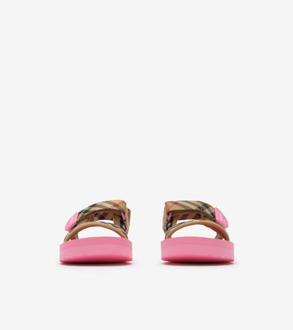 Check Sandals in Sand beige/pink - Children