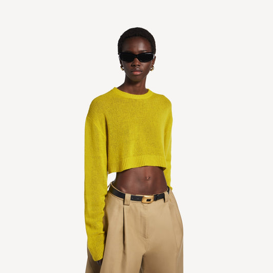 Cropped crewneck