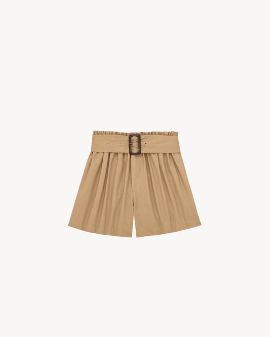 paperbag bermuda shorts in cotton