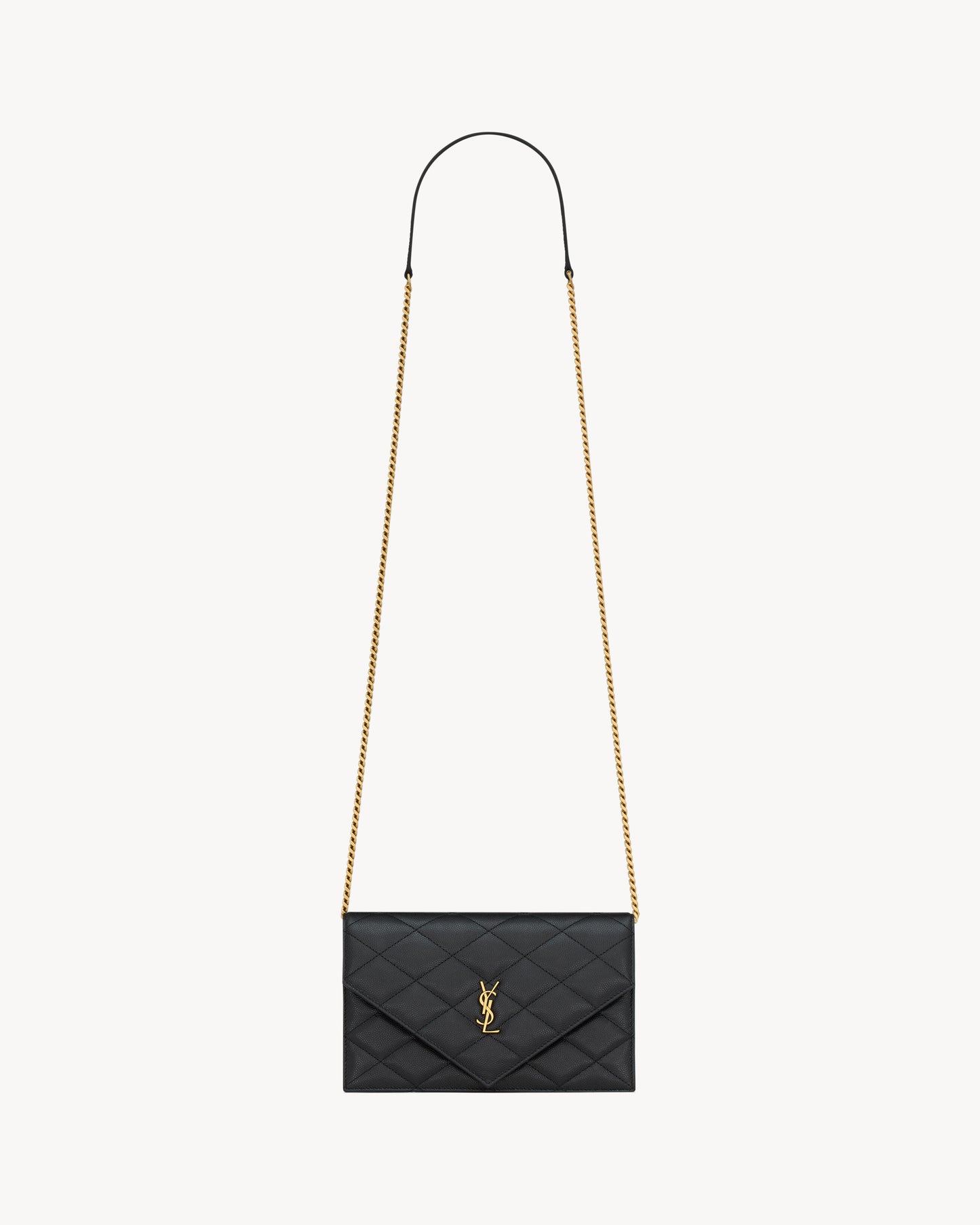 PARIS chain wallet in GRAIN DE POUDRE leather