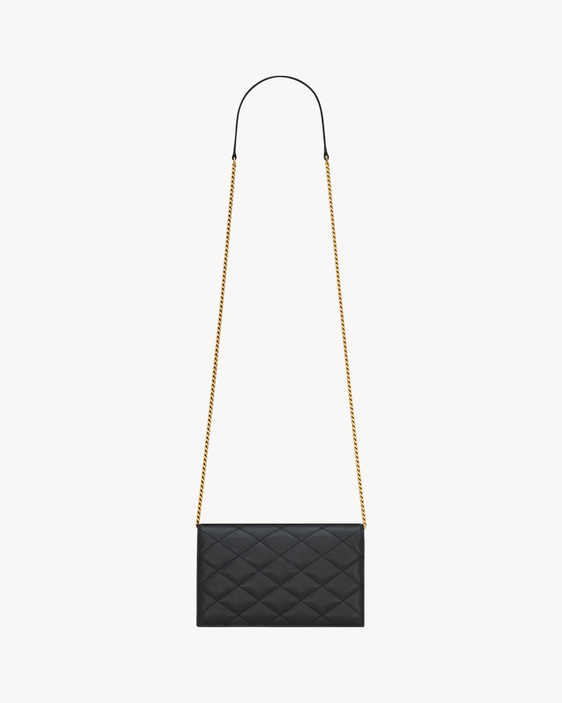 PARIS chain wallet in GRAIN DE POUDRE leather