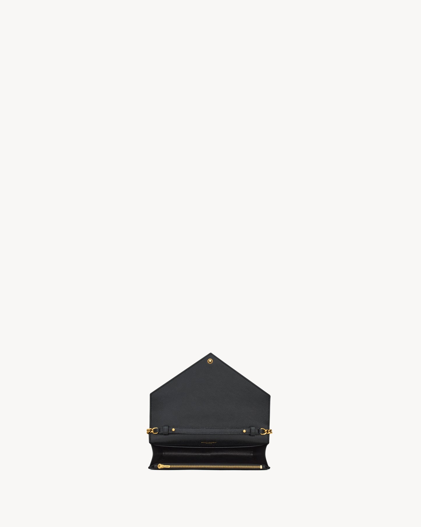 PARIS chain wallet in GRAIN DE POUDRE leather