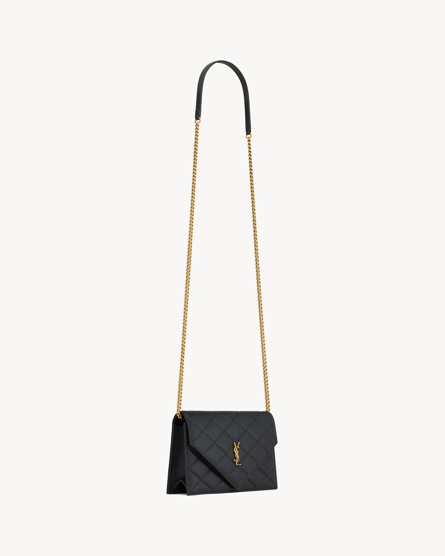 PARIS chain wallet in GRAIN DE POUDRE leather
