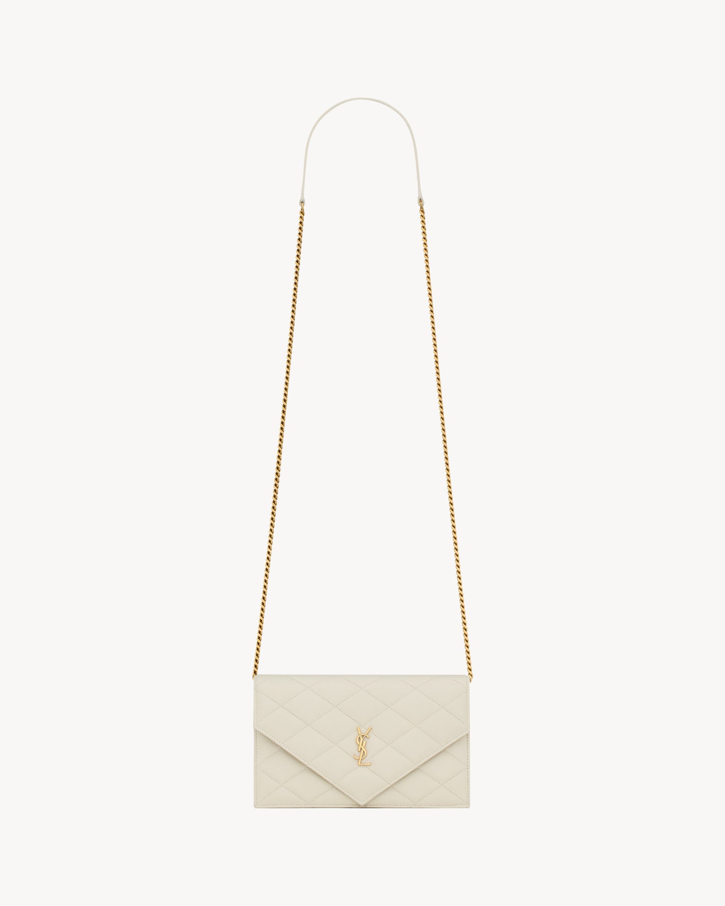 PARIS chain wallet in GRAIN DE POUDRE leather
