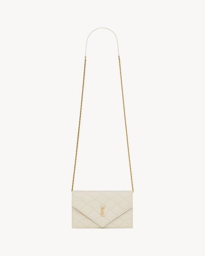 PARIS chain wallet in GRAIN DE POUDRE leather