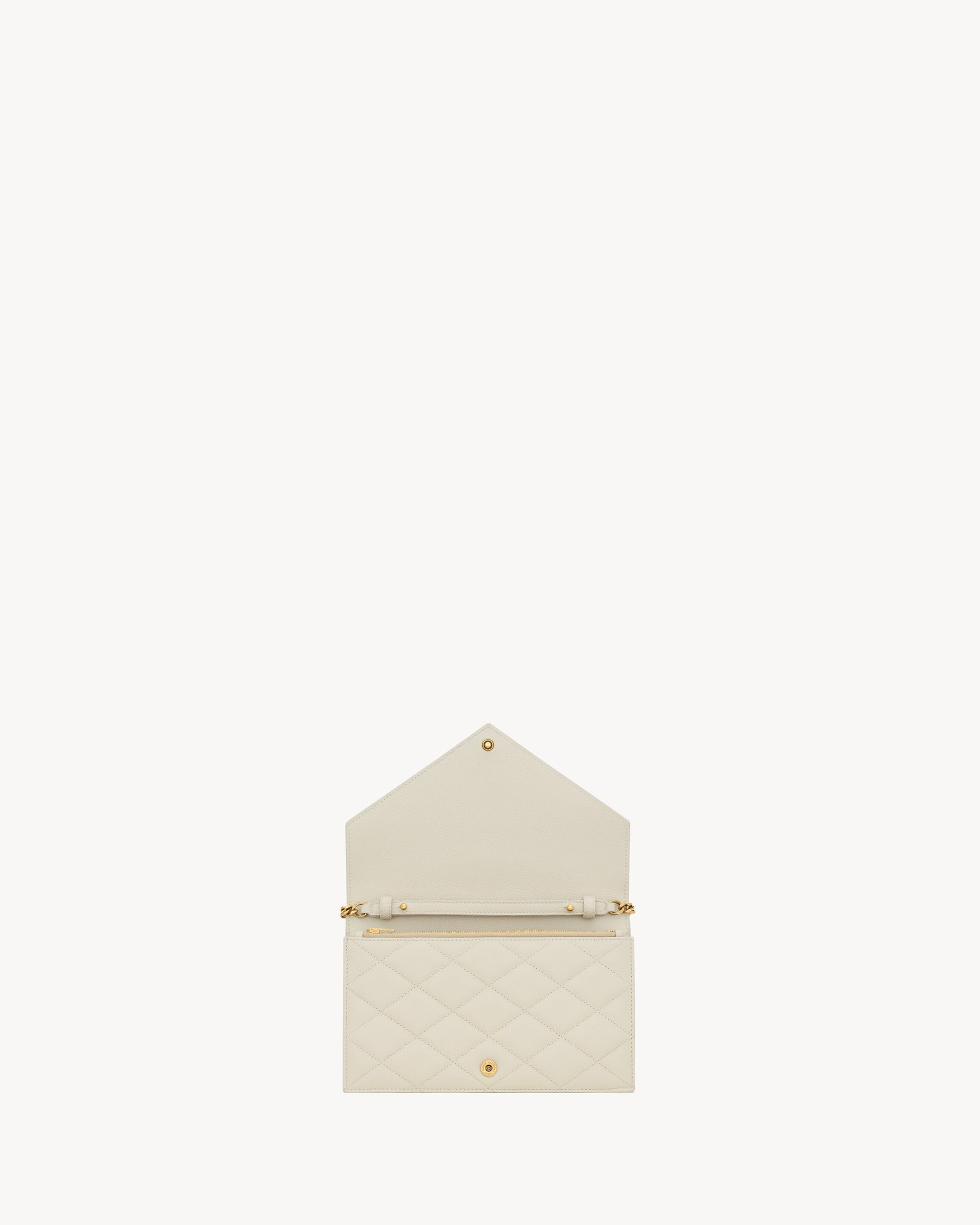 PARIS chain wallet in GRAIN DE POUDRE leather