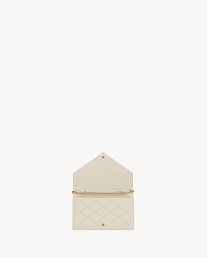 PARIS chain wallet in GRAIN DE POUDRE leather