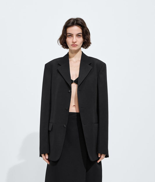 Wool Grain De Poudre Jacket