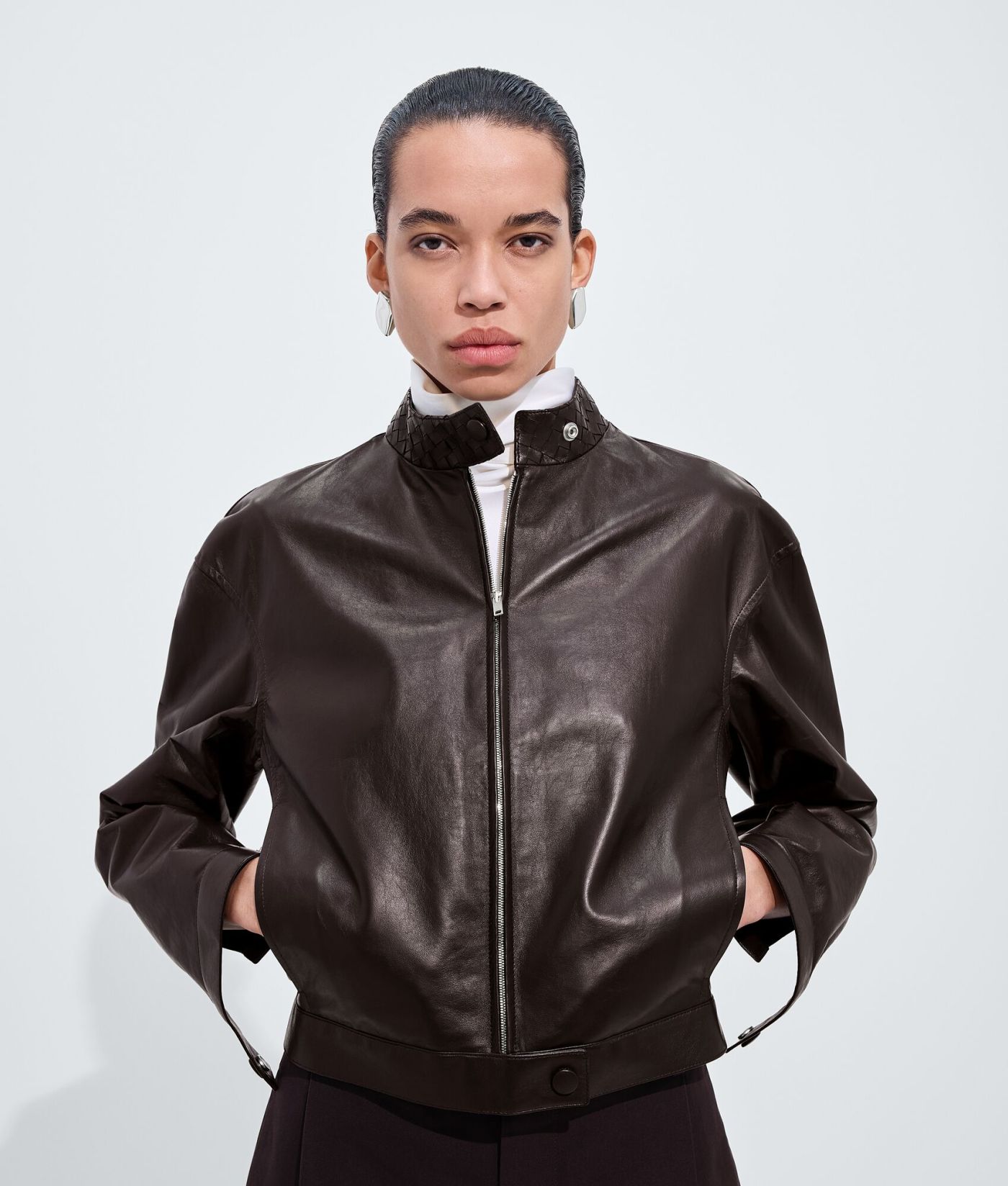 Papery Leather Blouson