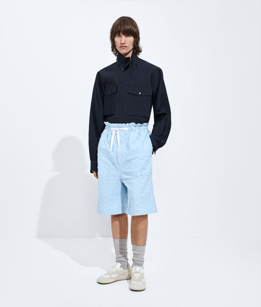 Intrecciato Cotton Poplin Shorts