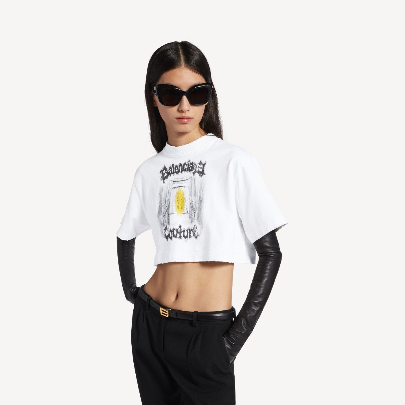 Salon de couture cropped t-shirt
