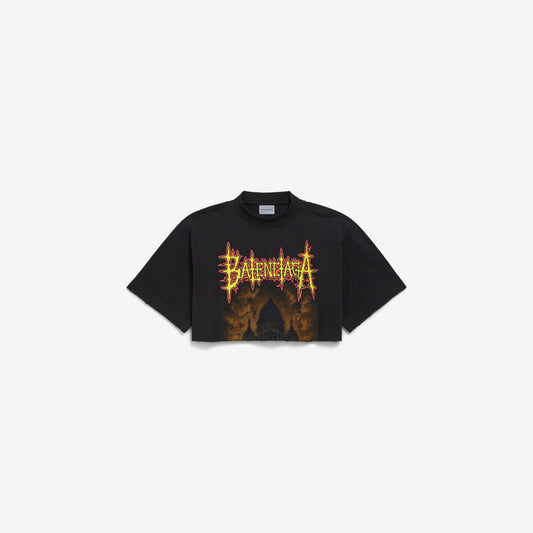 Balenciaga sacré cœur cropped t-shirt