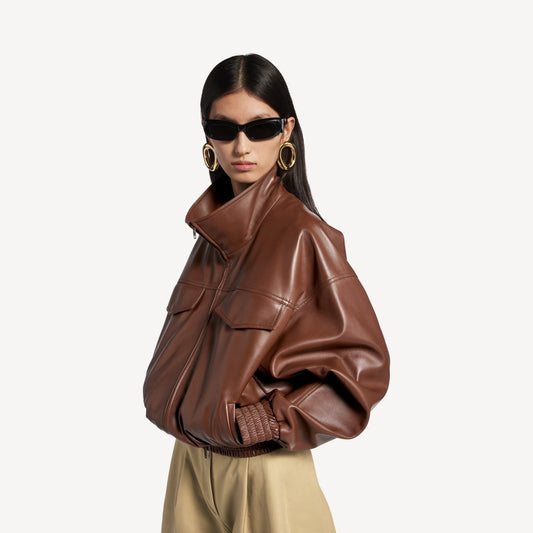 High collar blouson