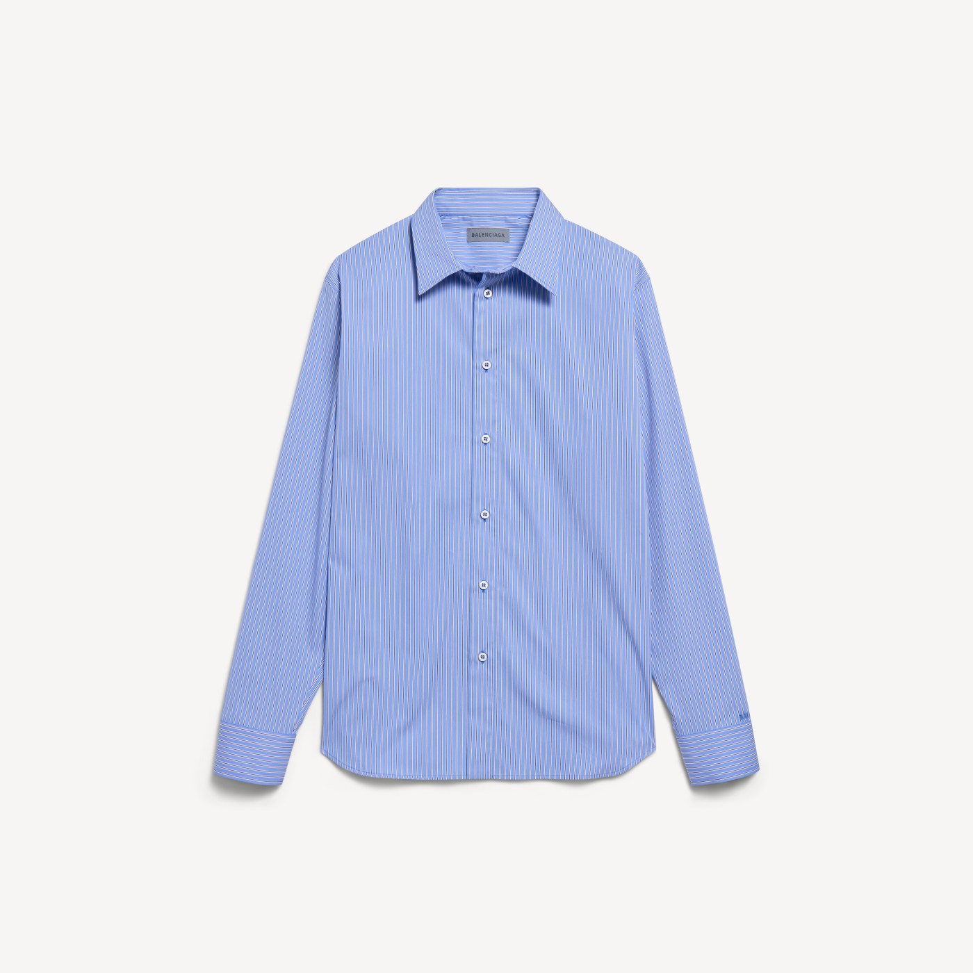 Striped poplin shirt