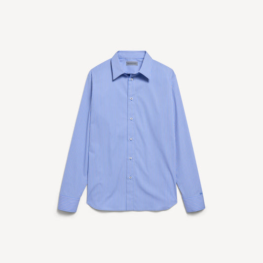 Striped poplin shirt