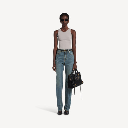 High waist slim jeans
