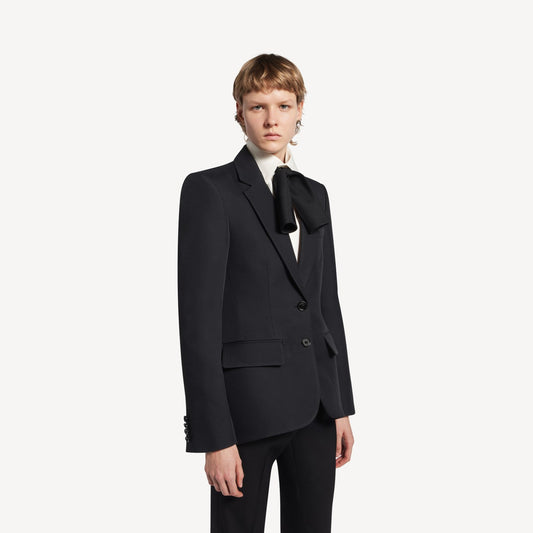 Single-breasted cocoon jacket