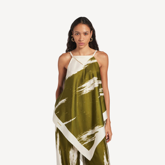 Brush scratch scarf top
