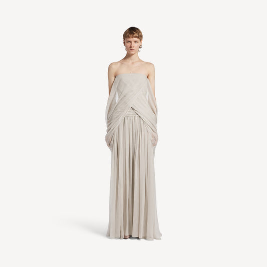 Draped bustier dress
