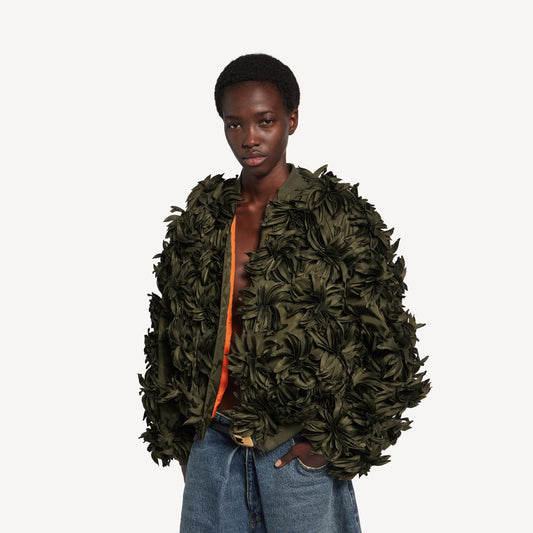 Flowers cocoon bomber
