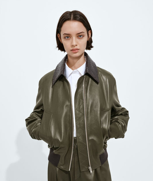 Shiny Leather Blouson