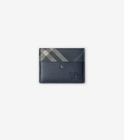 Tall Pop Check Card Case in Midnight blue