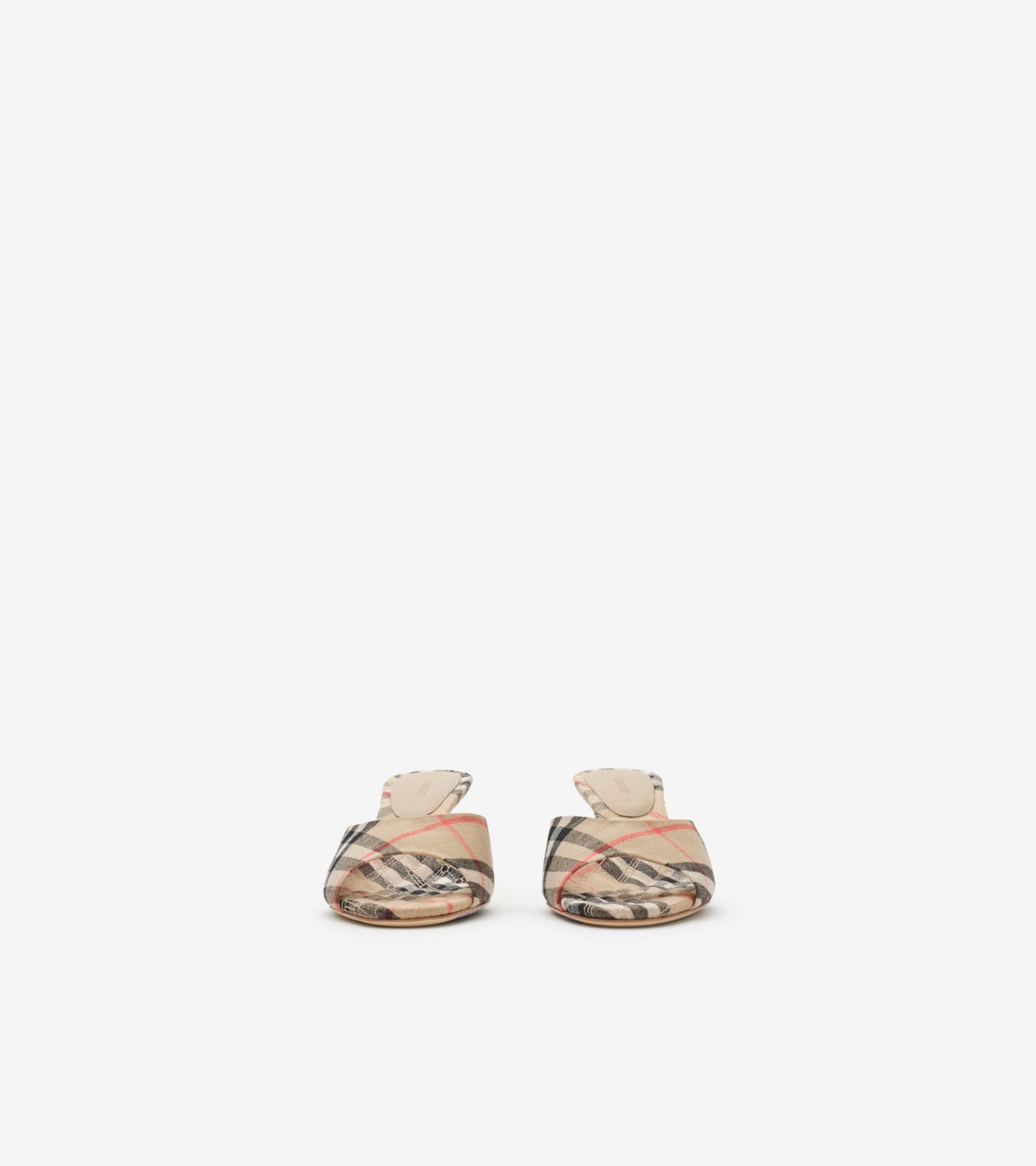 Check Mews Low Sandals in Sand beige