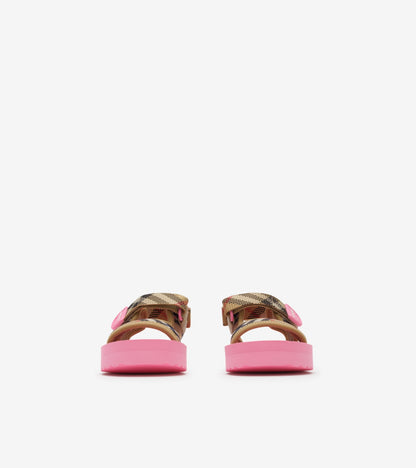 Check Sandals in Sand beige/pink - Children