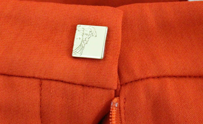 Versace Collection Red Cropped Capri Pants